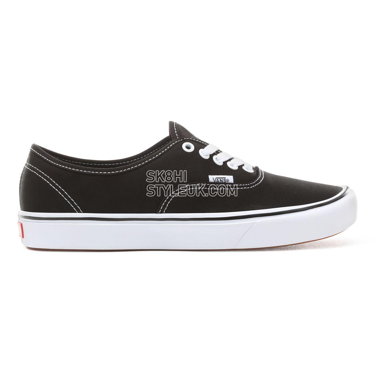 Vans Classic Comfycush Authentic Classic Mens Womens - (Classic) black/true white VN0A3WM7VNE Shoes