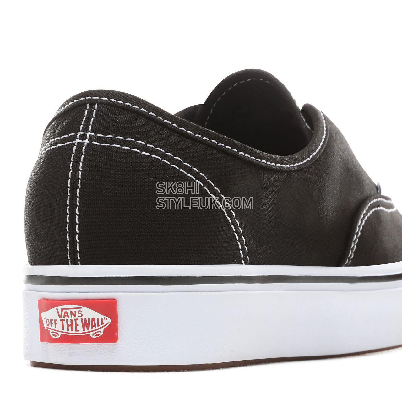 Vans Classic Comfycush Authentic Classic Mens Womens - (Classic) black/true white VN0A3WM7VNE Shoes