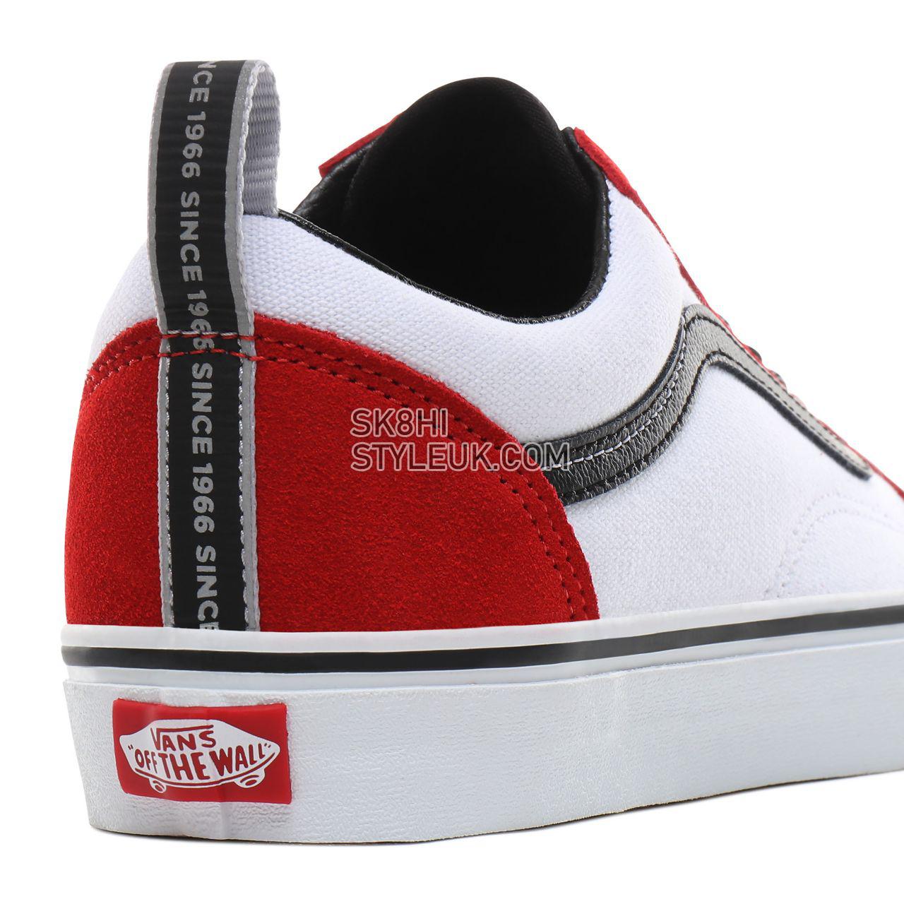 Vans OTW Webbing Old Skool Classic Mens Womens - (OTW Webbing) red/black/true white VN0A4BV5T74 Shoes