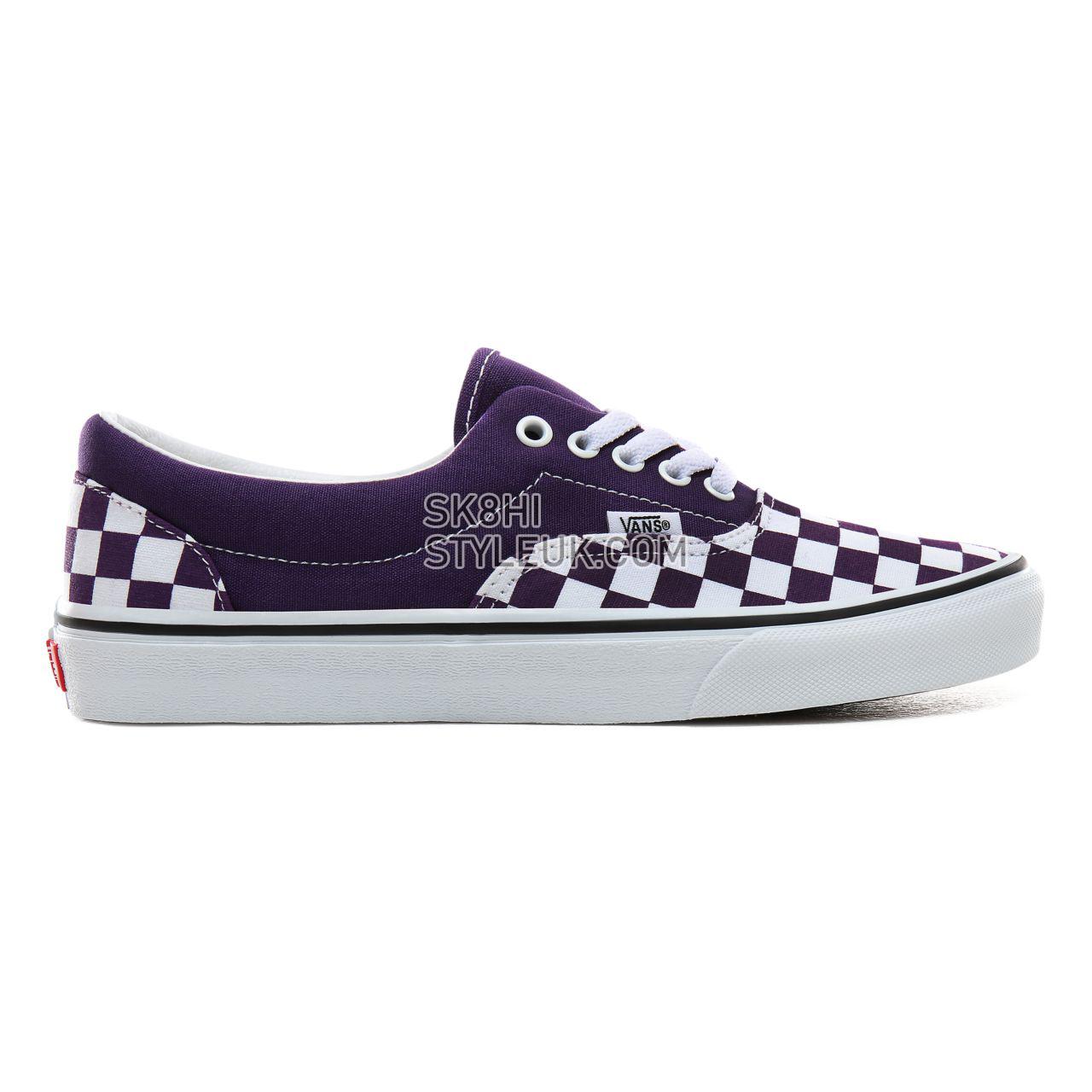 Vans Checkerboard Era Classic Mens Womens - (Checkerboard) Violet Indigo/True White VN0A4BV4VXM Shoes