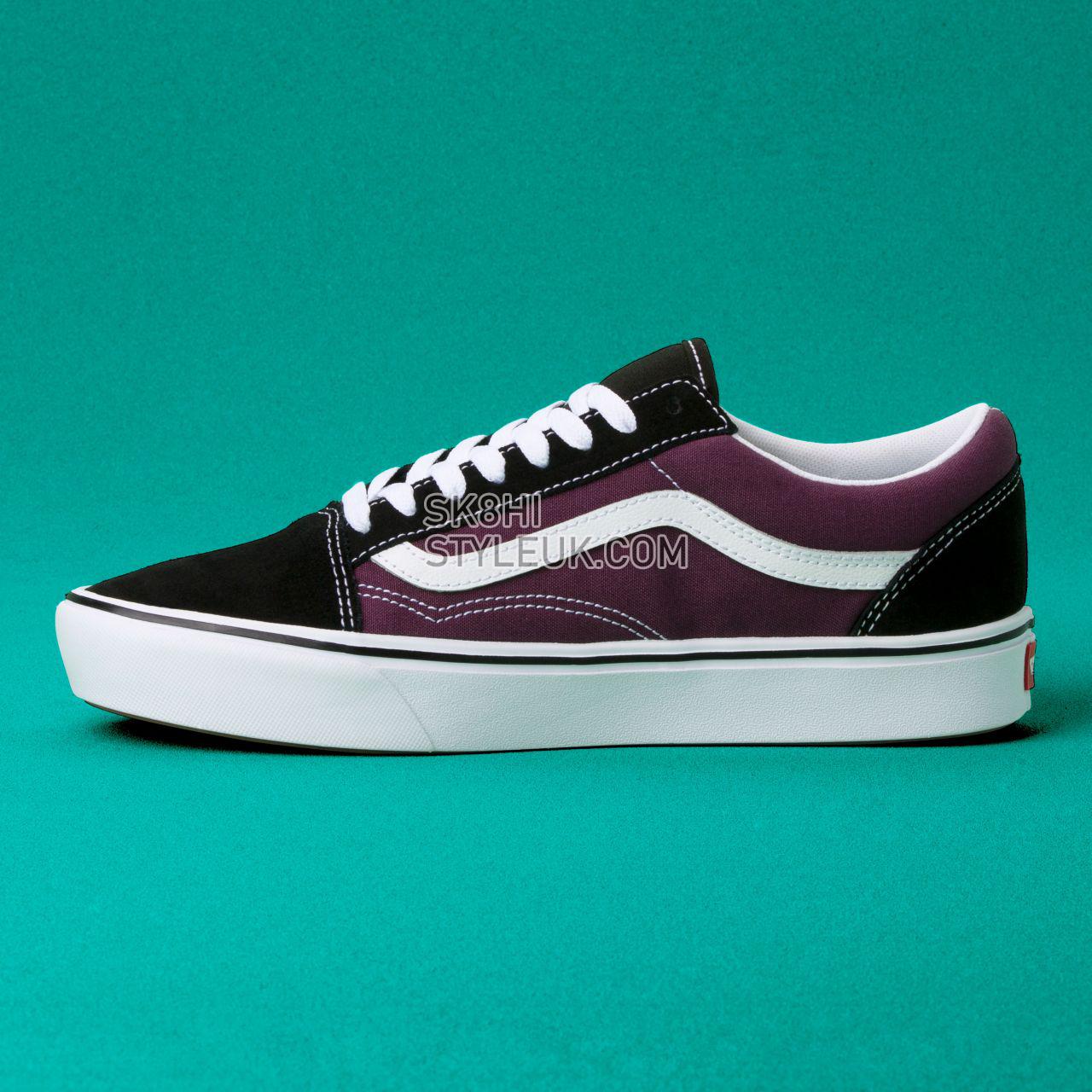 Vans Sport Comfycush Old Skool Classic Mens Womens - (Sport) Black/Prune/True White VN0A3WMAV9W Shoes