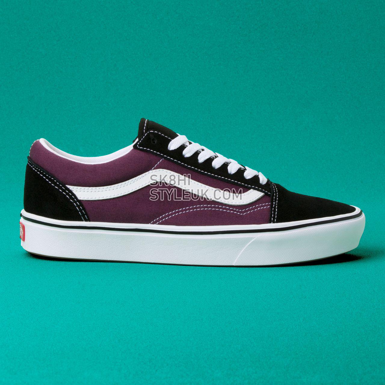 Vans Sport Comfycush Old Skool Classic Mens Womens - (Sport) Black/Prune/True White VN0A3WMAV9W Shoes