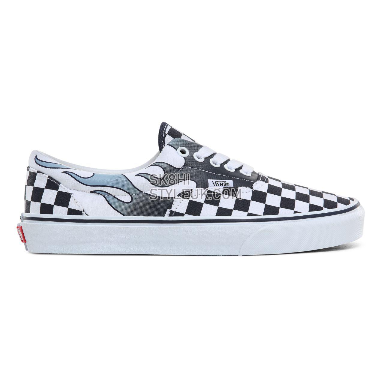 Vans Checkerboard Flame Classic Classic Mens Womens - (Checkerboard Flame) Parisian night/True White VN0A4BV4SX8 Shoes