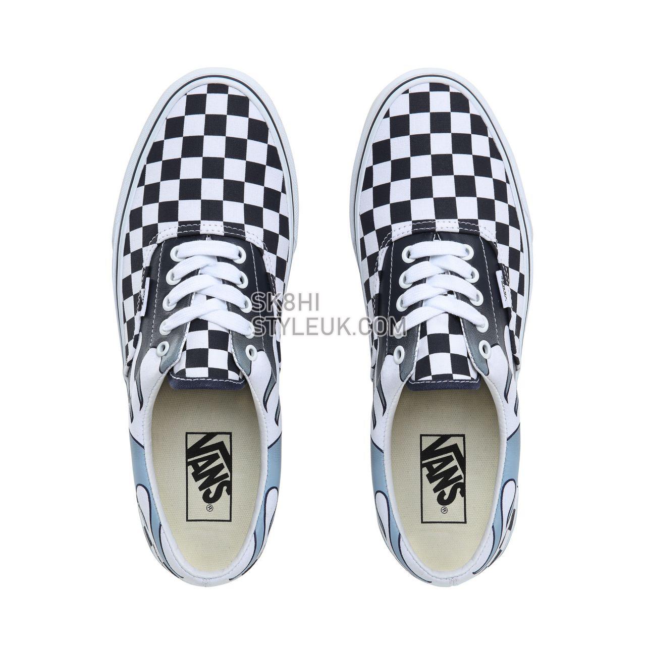 Vans Checkerboard Flame Classic Classic Mens Womens - (Checkerboard Flame) Parisian night/True White VN0A4BV4SX8 Shoes