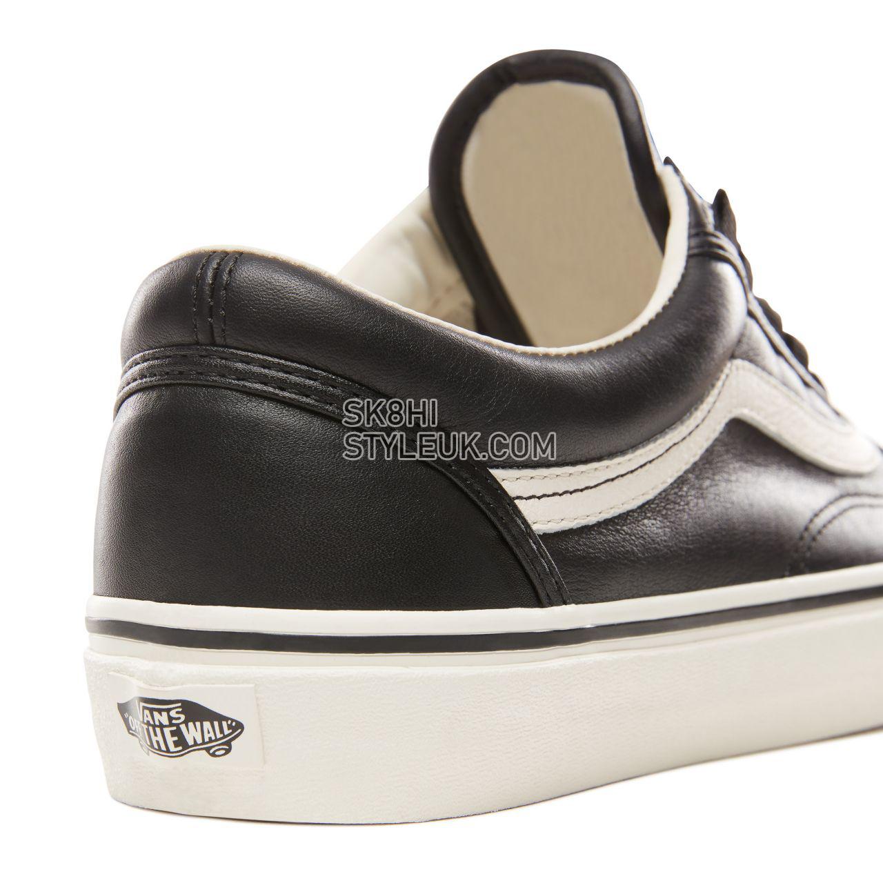 Vans Leather Old Skool Ghillie Classic Mens Womens - (Leather) Black/Marshmallow VN0A3TKI68X Shoes