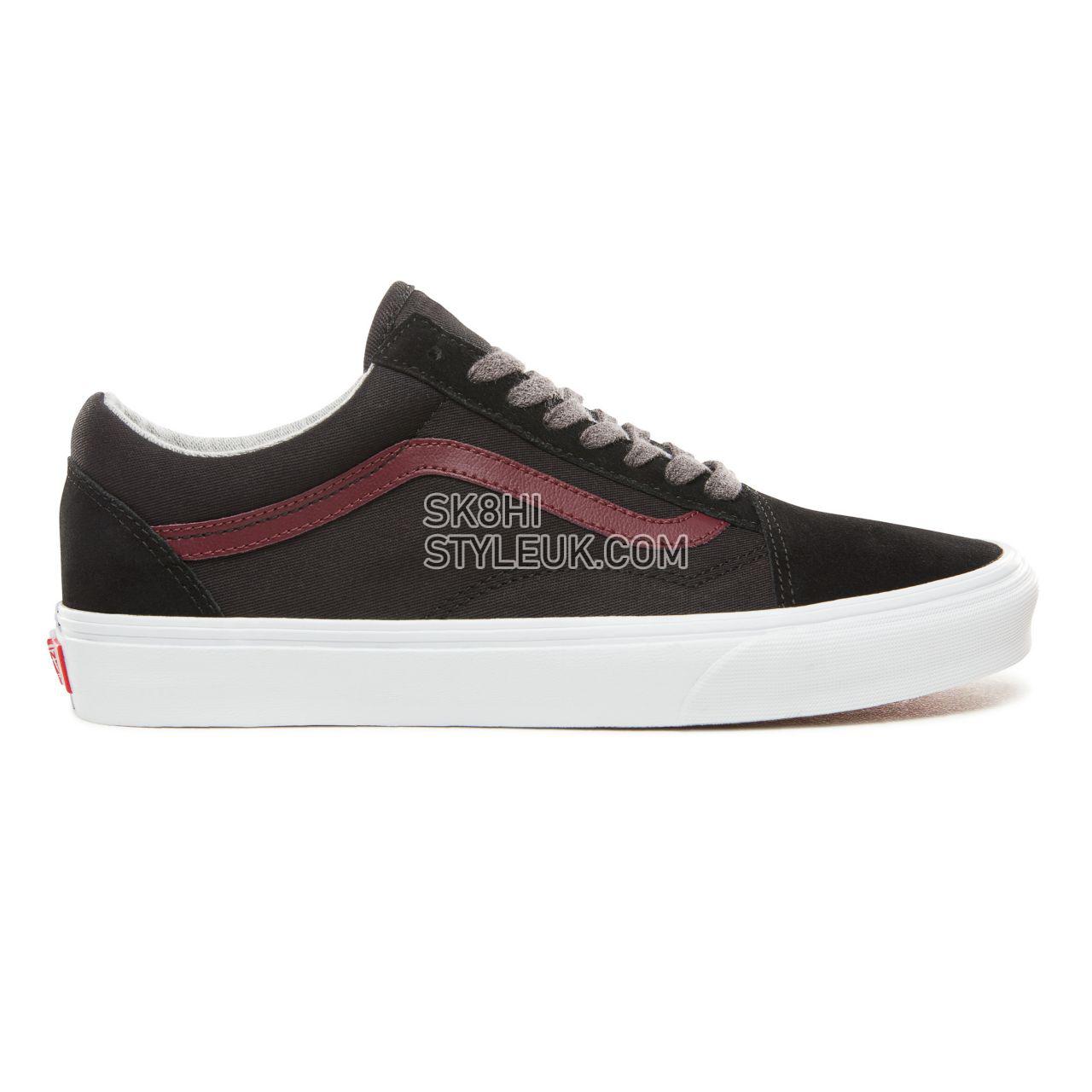 Vans Jersey Lace Old Skool Classic Mens Womens - (Jersey Lace) Black/Port Royale VN0A38G1UNI Shoes