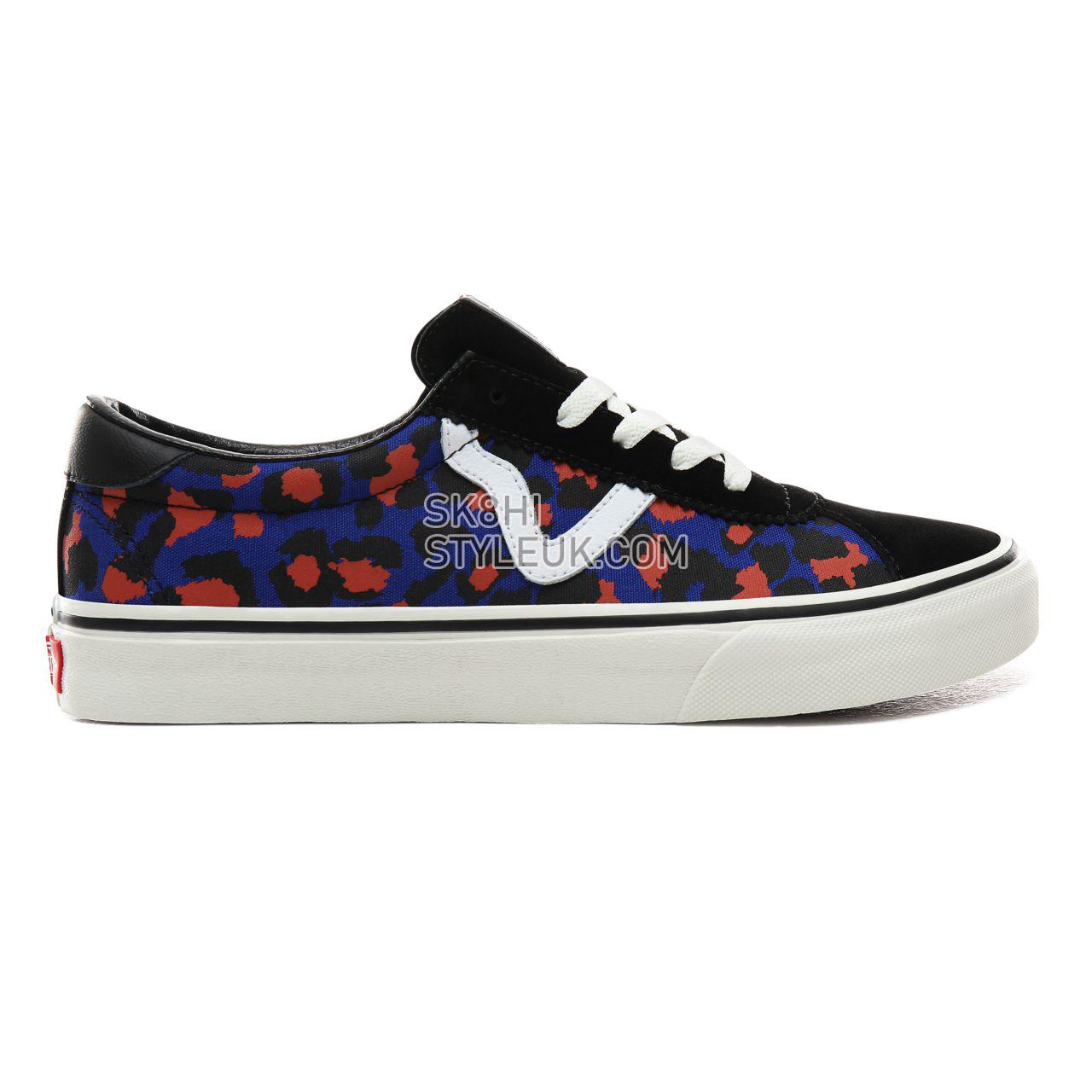 Vans Leopard Vans Sport Classic Mens Womens - (Leopard) Black/Surf the web VN0A4BU6XNE Shoes