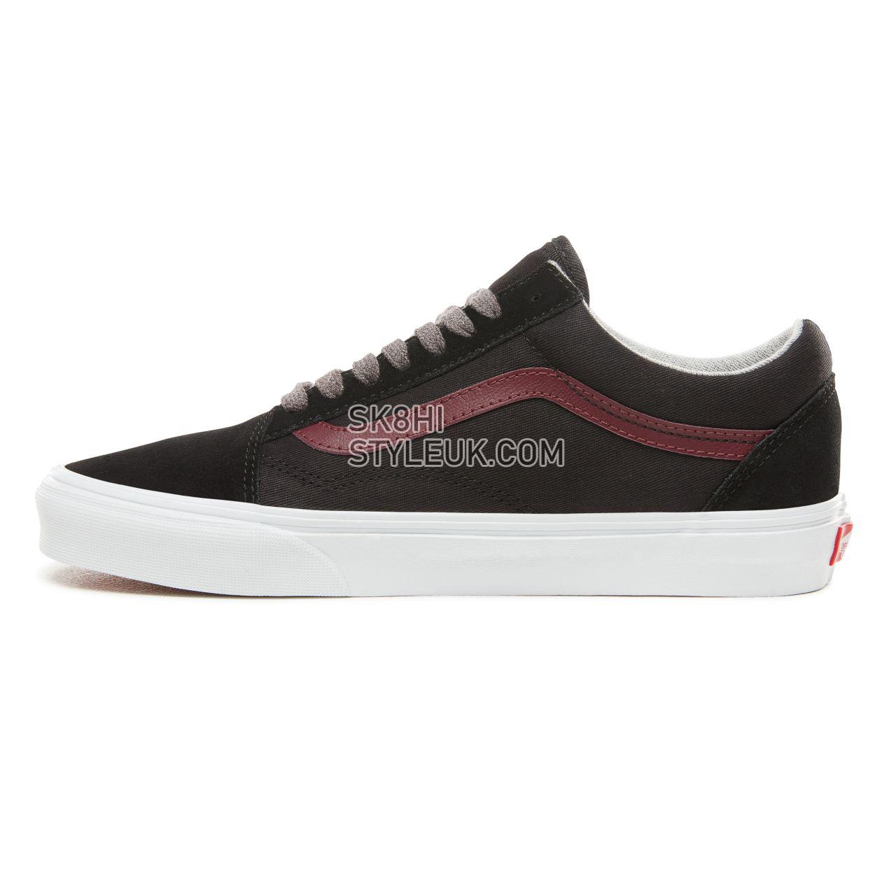 Vans Jersey Lace Old Skool Classic Mens Womens - (Jersey Lace) Black/Port Royale VN0A38G1UNI Shoes