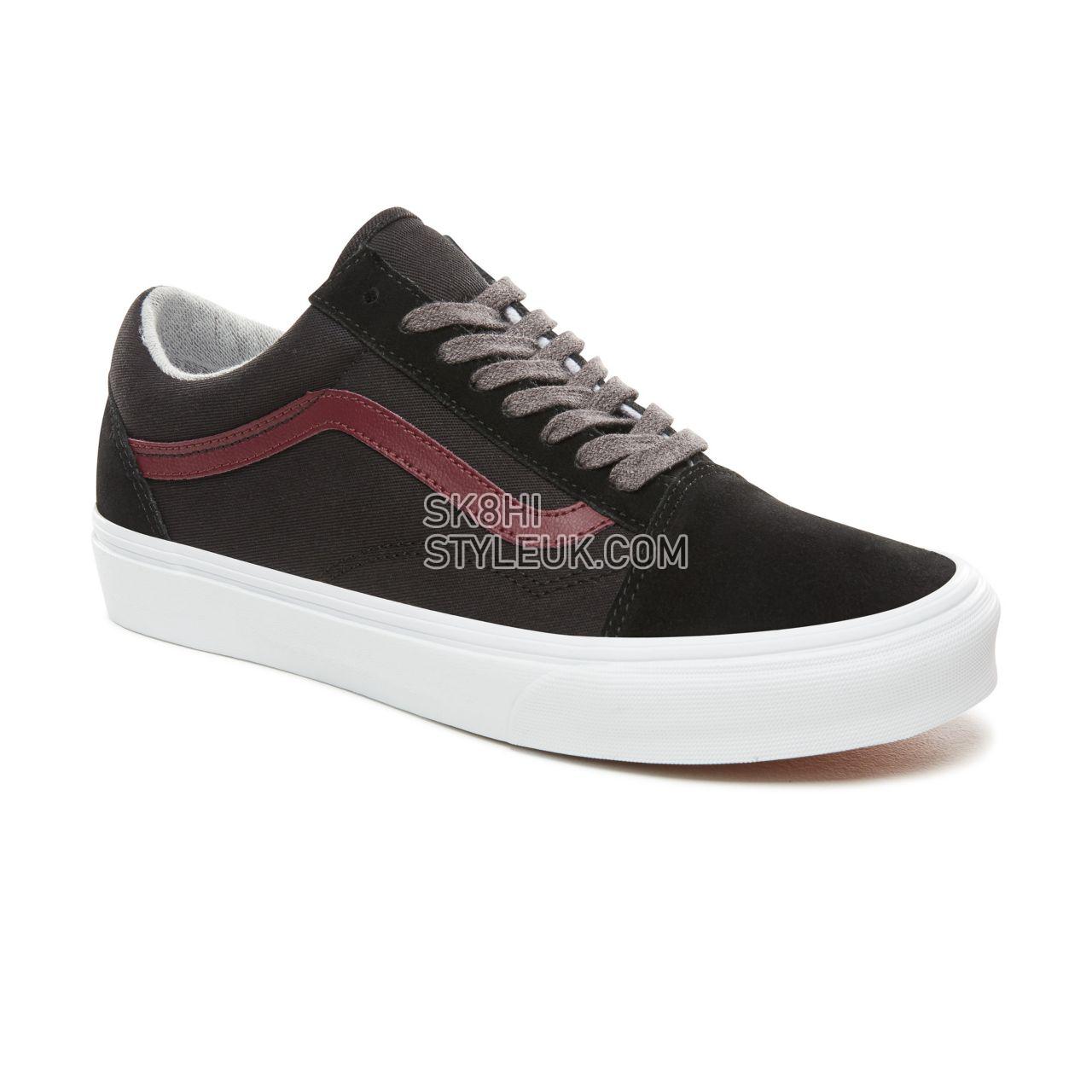 Vans Jersey Lace Old Skool Classic Mens Womens - (Jersey Lace) Black/Port Royale VN0A38G1UNI Shoes