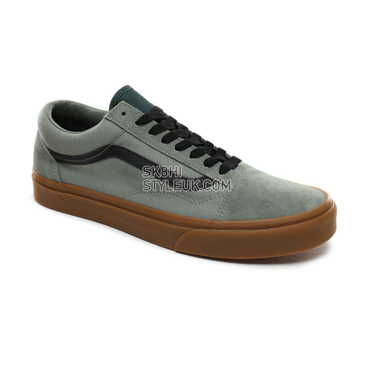 Vans Gum Old Skool Classic Mens Womens - (Gum) Shadow/Trekking Green VN0A4BV5V4T Shoes