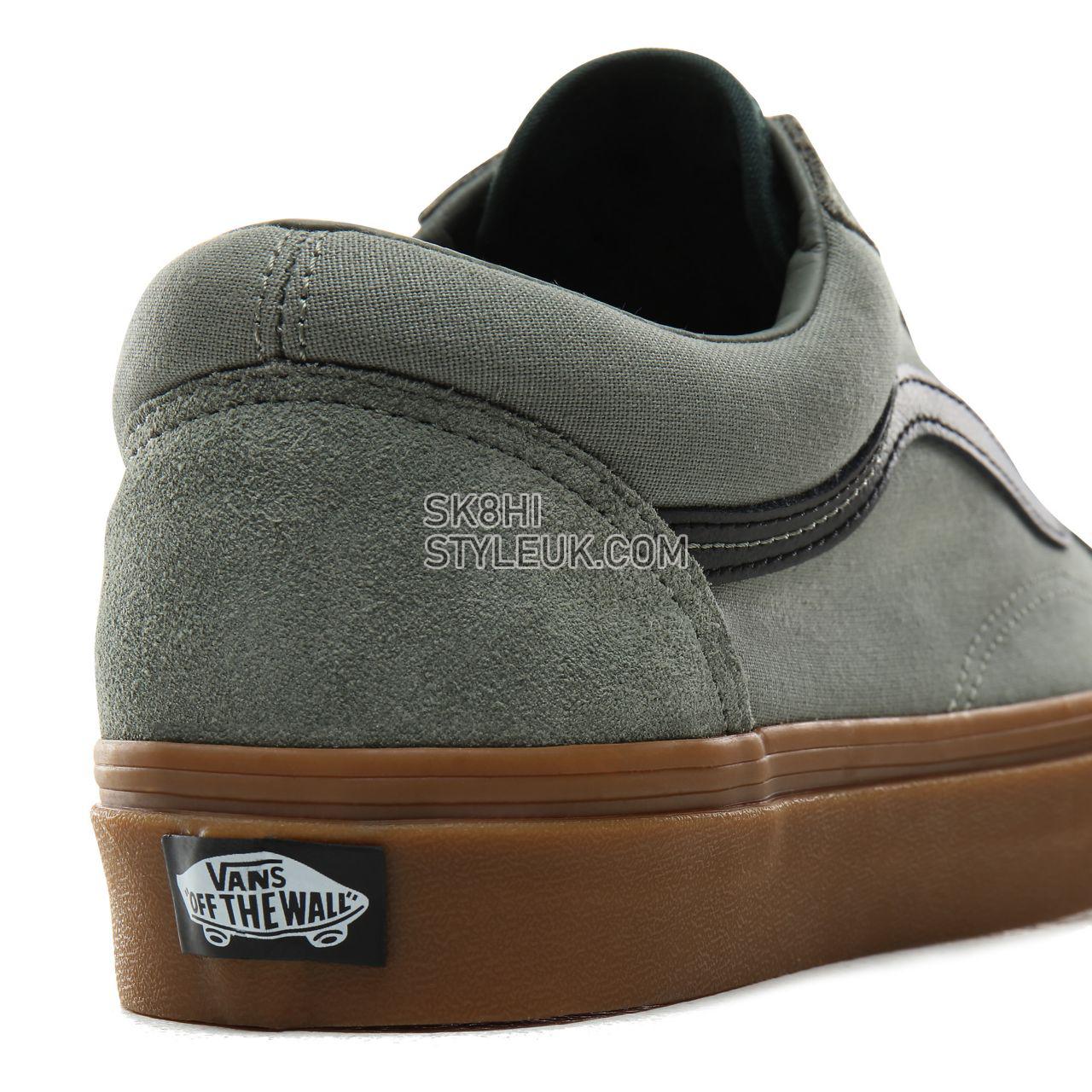 Vans Gum Old Skool Classic Mens Womens - (Gum) Shadow/Trekking Green VN0A4BV5V4T Shoes