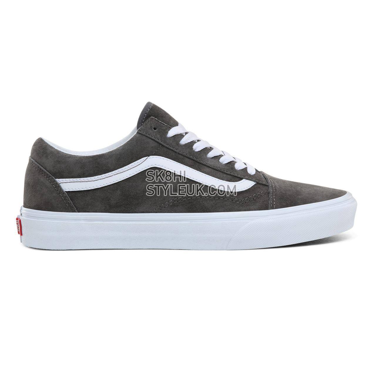 Vans Pig Suede Old Skool Classic Mens Womens - (Pig Suede) Pewter/True White VN0A4BV5TIL Shoes