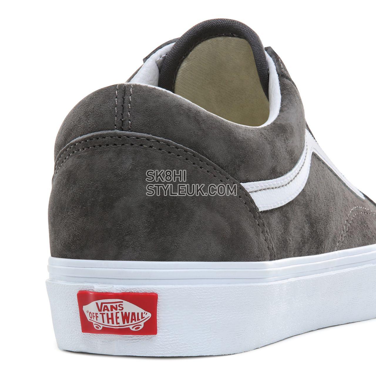 Vans Pig Suede Old Skool Classic Mens Womens - (Pig Suede) Pewter/True White VN0A4BV5TIL Shoes