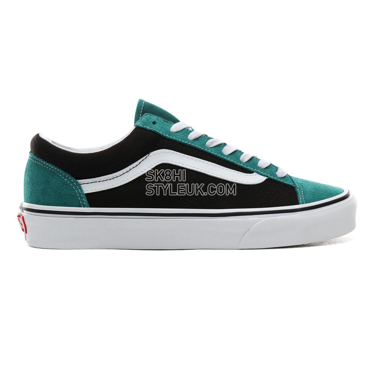 Vans Vintage Suede Style 36 Classic Mens Womens - (Vintage Suede) Tidepool/Black VN0A3DZ3XMR Shoes