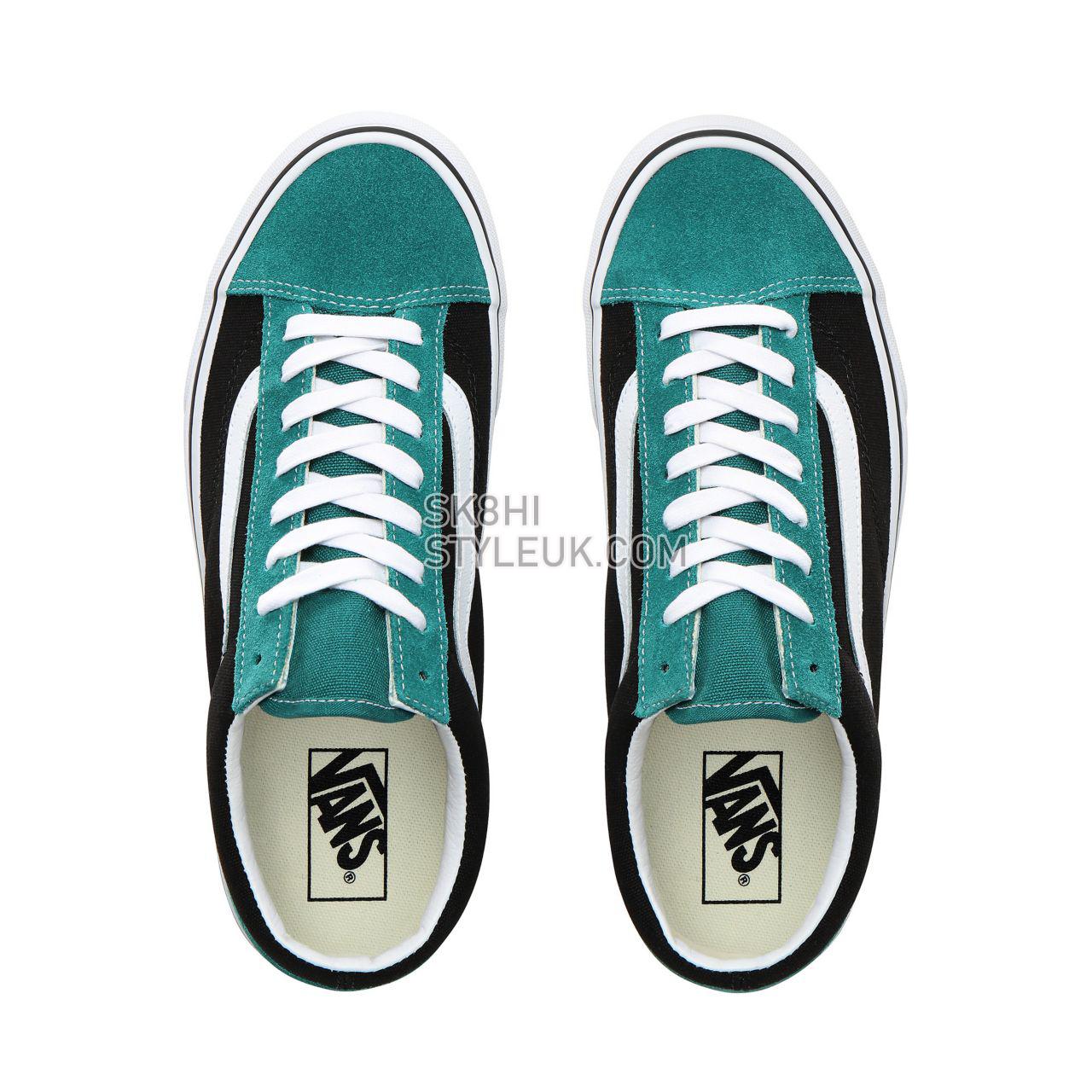 Vans Vintage Suede Style 36 Classic Mens Womens - (Vintage Suede) Tidepool/Black VN0A3DZ3XMR Shoes