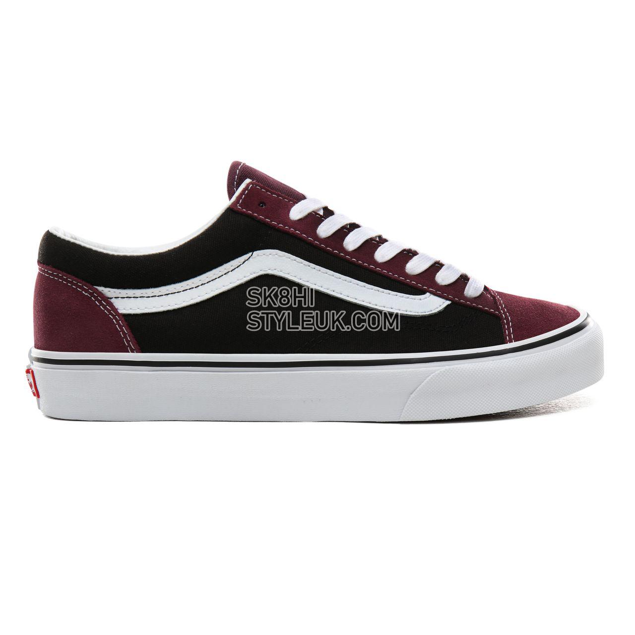 Vans Vintage Suede Style 36 Classic Mens Womens - (Vintage Suede) Prune/Black VN0A3DZ3XMQ Shoes