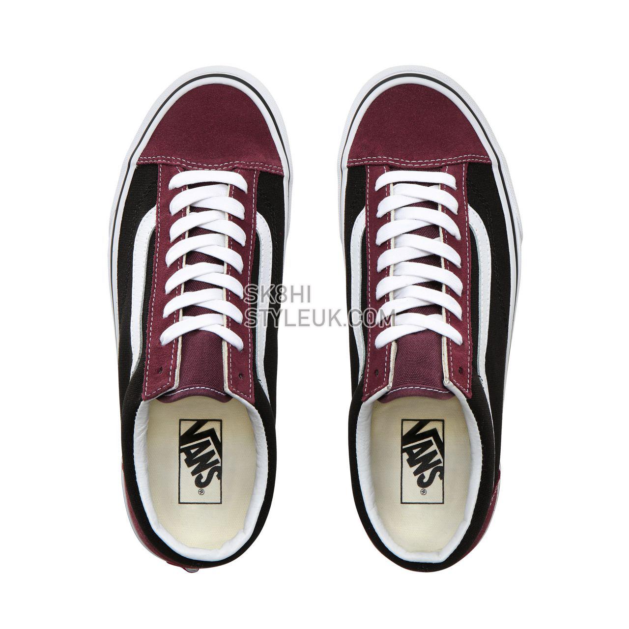 Vans Vintage Suede Style 36 Classic Mens Womens - (Vintage Suede) Prune/Black VN0A3DZ3XMQ Shoes