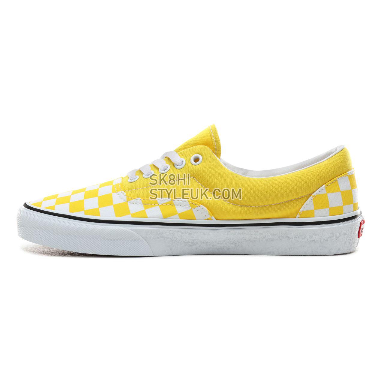 Vans Checkerboard Era Classic Mens Womens - (Checkerboard) Vibrant Yellow/True White VN0A4BV4VXL Shoes