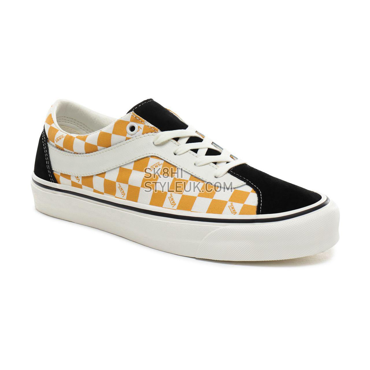 Vans Checkerboard Bold NI Classic Mens Womens - (Checkerboard) black/mango mojito VN0A3WLPV0D Shoes