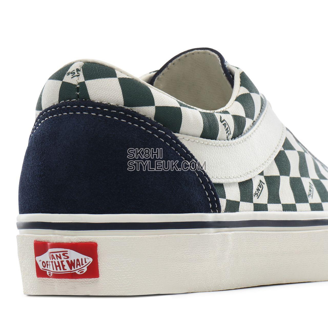 Vans Checkerboard Bold NI Classic Mens Womens - (Checkerboard) dress blues/trekking green VN0A3WLPT94 Shoes