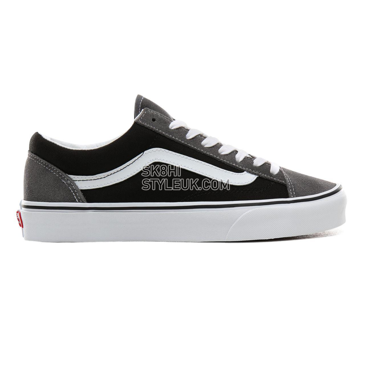 Vans Vintage Suede Style 36 Classic Mens Womens - (Vintage Suede) Pewter/Black VN0A3DZ3XMP Shoes