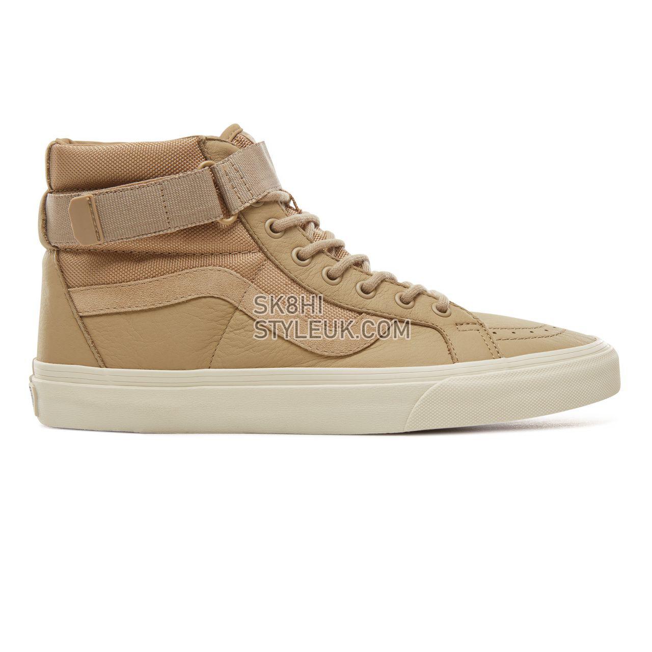 Vans Suede Leather Sk8-Hi Reissue Strap Classic Mens Womens - (Leather) Ballistic/Cornstalk VA3QY2UB5 Shoes