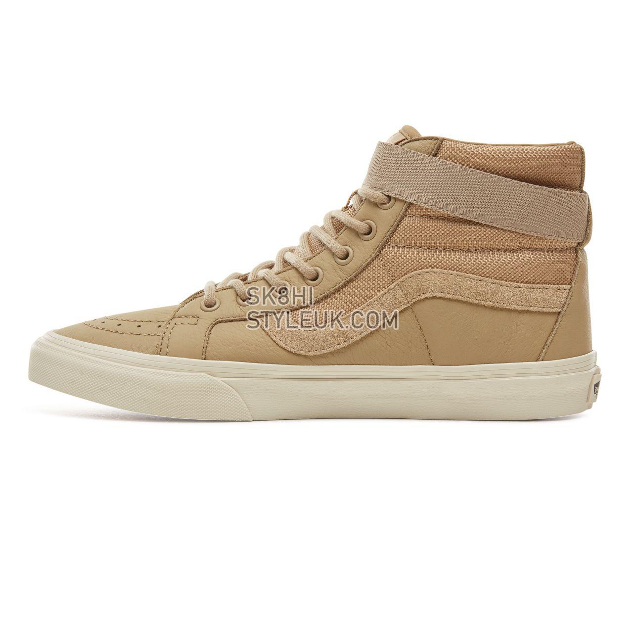 Vans Suede Leather Sk8-Hi Reissue Strap Classic Mens Womens - (Leather) Ballistic/Cornstalk VA3QY2UB5 Shoes