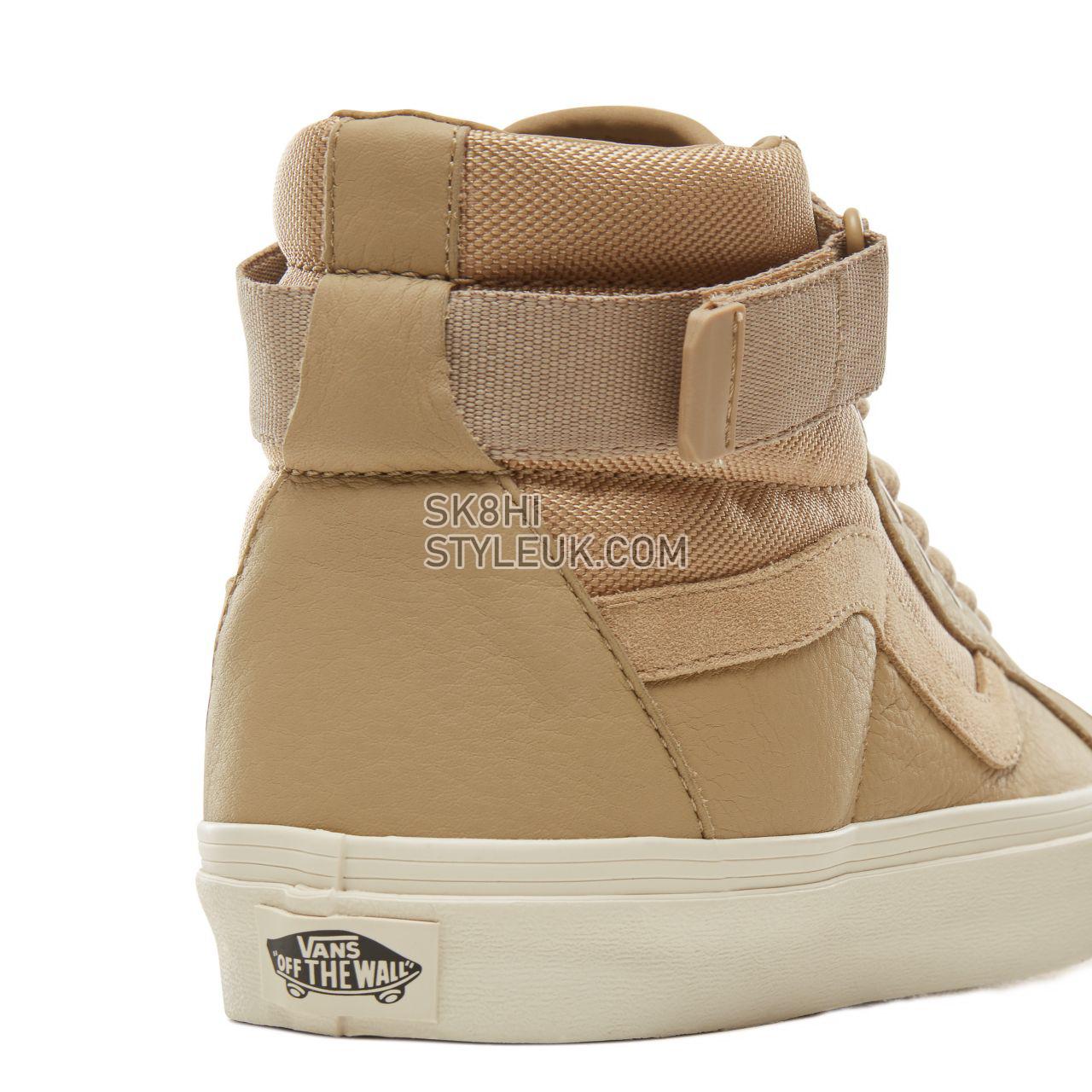 Vans Suede Leather Sk8-Hi Reissue Strap Classic Mens Womens - (Leather) Ballistic/Cornstalk VA3QY2UB5 Shoes