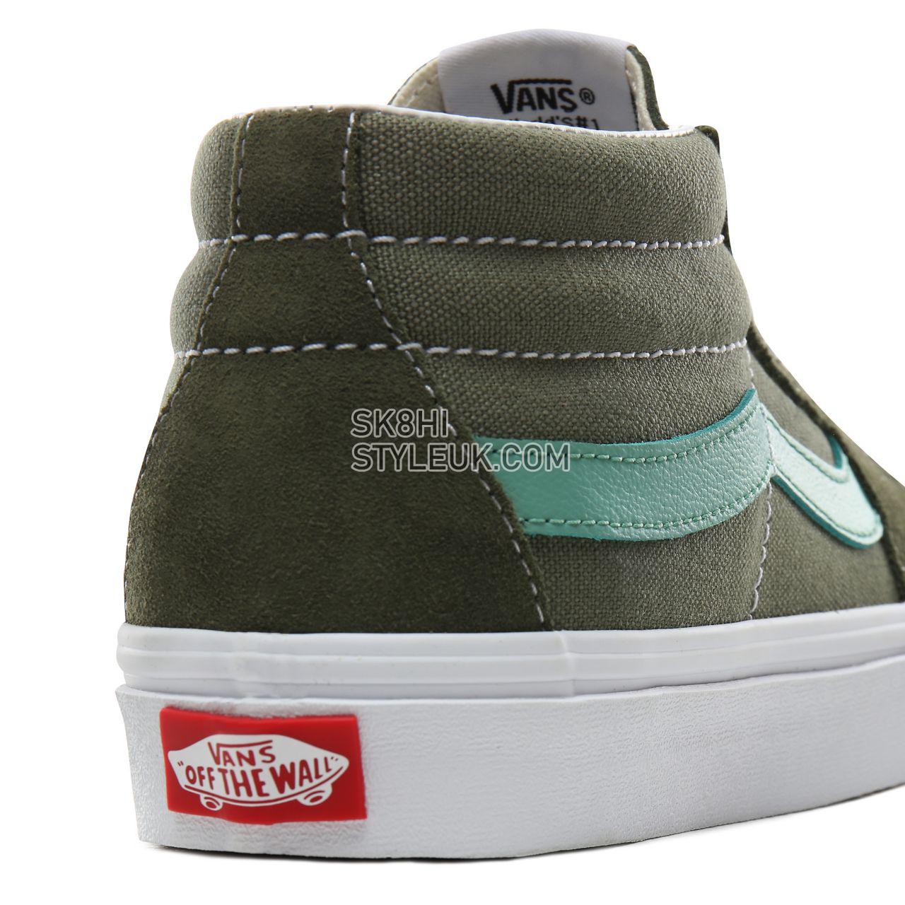 Vans Retro Sport Sk8-Mid Classic Womens - (Retro Sport) Deep lichen Green/Creme de Menthe VN0A3WM3VY0 Shoes