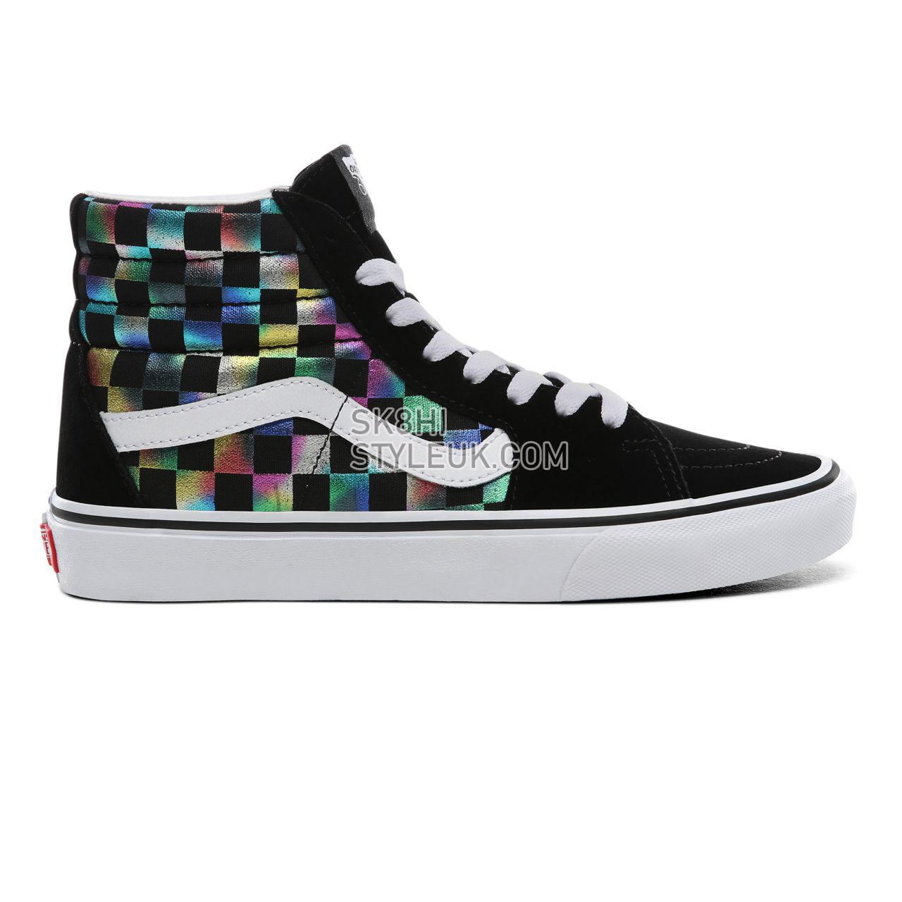 Vans Iridescent Check SK8-Hi Classic Womens - (Iridescent Check) black/true white VN0A4BV6SRY Shoes