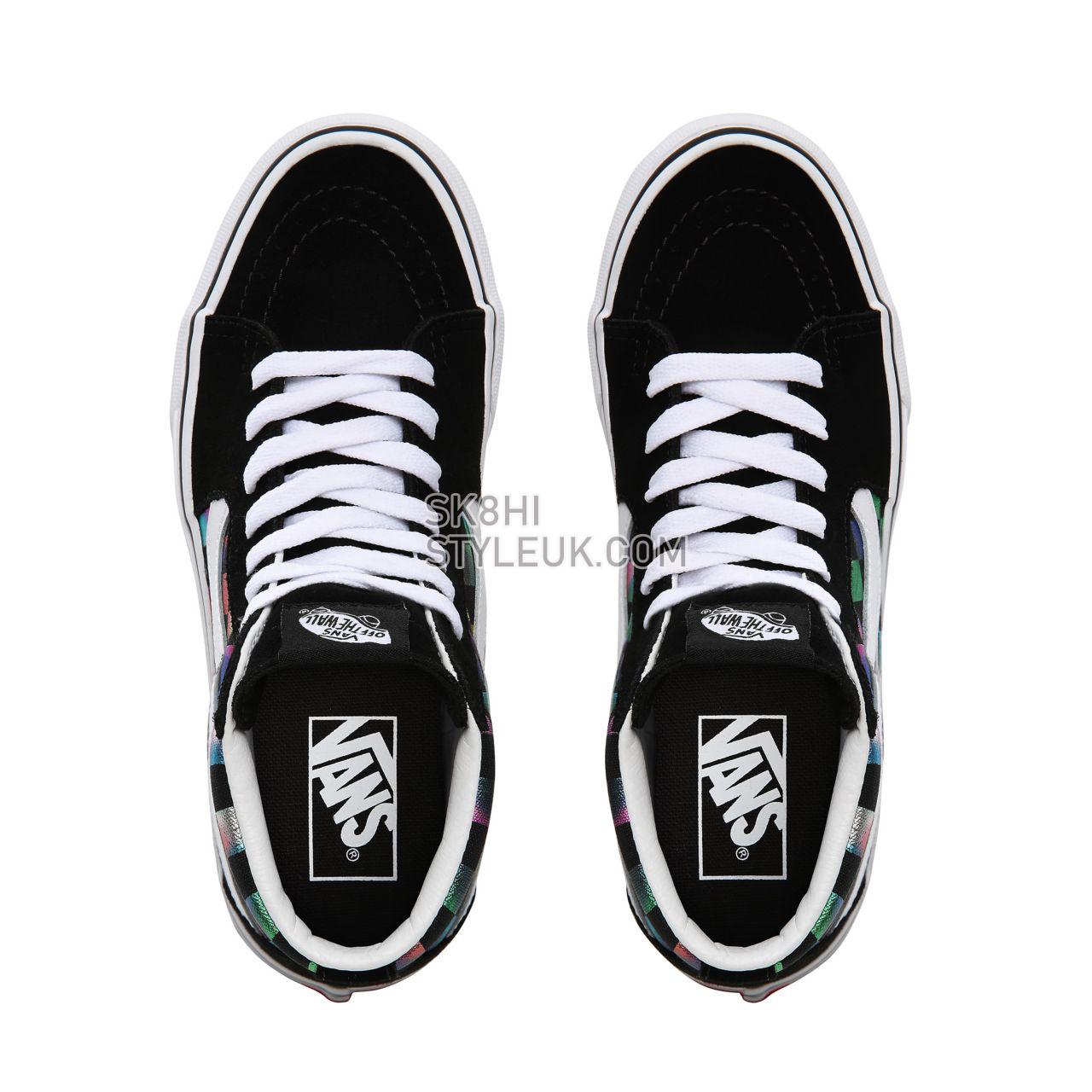 Vans Iridescent Check SK8-Hi Classic Womens - (Iridescent Check) black/true white VN0A4BV6SRY Shoes