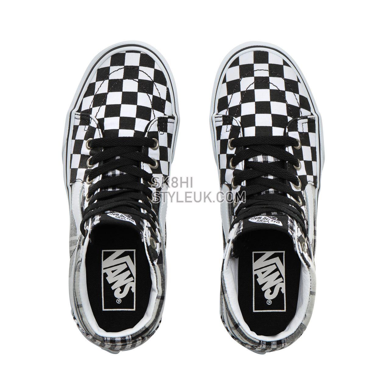 Vans Plaid Checkerboard Sk8-Hi Plarform 2.0 Classic Womens - (Plaid Checkerboard) Black/True White VN0A3TKNVYD Shoes