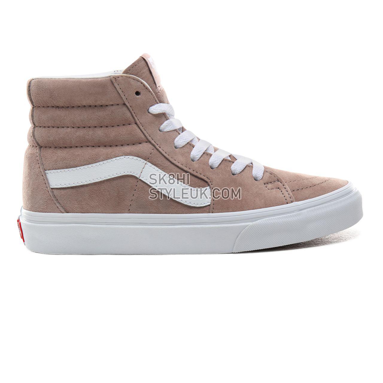 Vans Pig Suede Sk8-Hi Classic Womens - (Pig Suede) Shadow Gray/True White VN0A4BV6V79 Shoes