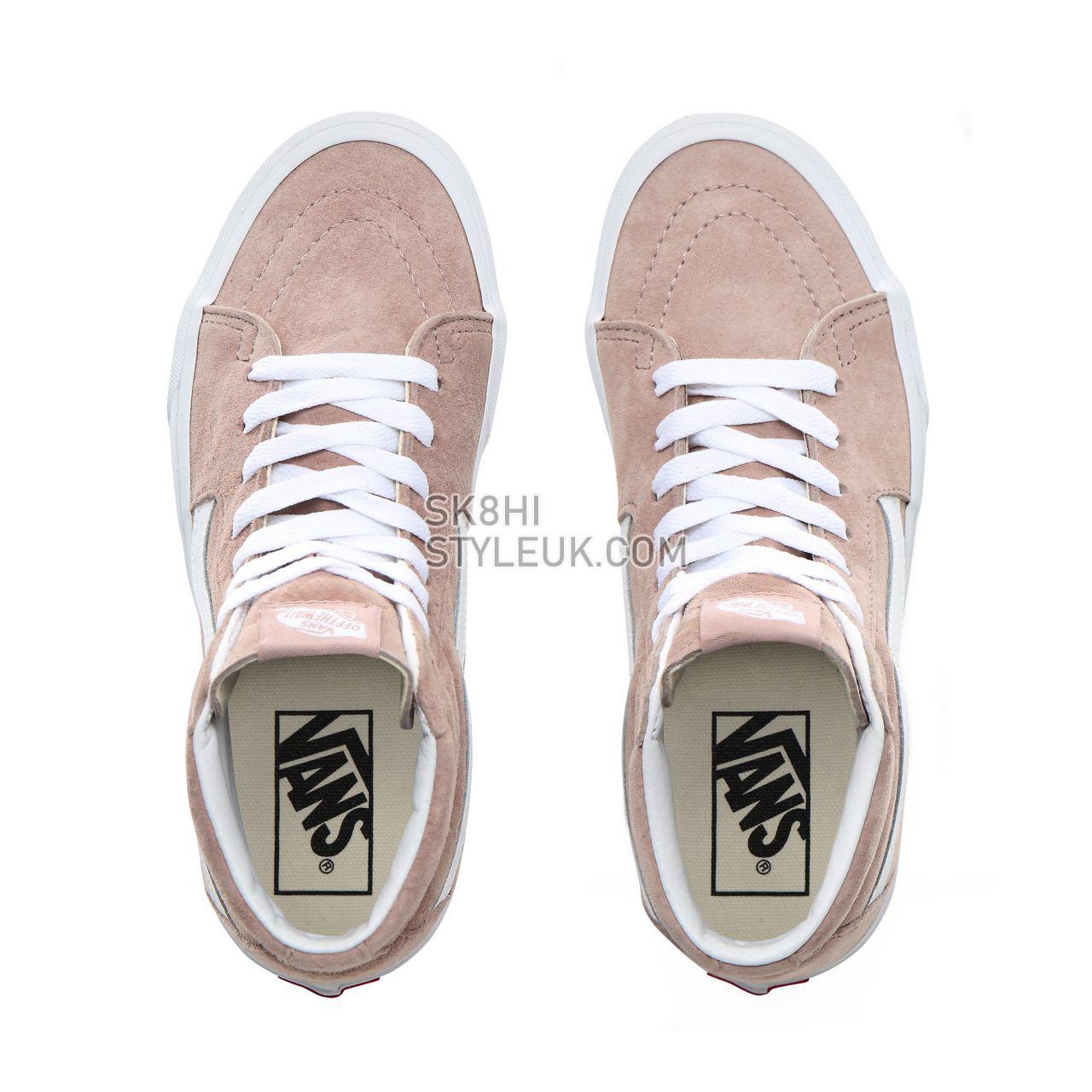 Vans Pig Suede Sk8-Hi Classic Womens - (Pig Suede) Shadow Gray/True White VN0A4BV6V79 Shoes