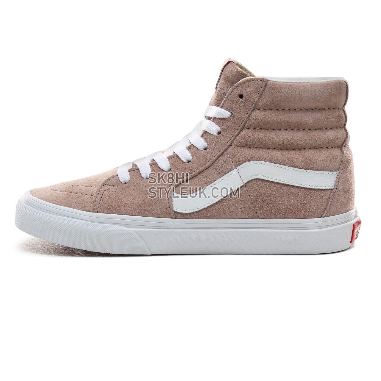 Vans Pig Suede Sk8-Hi Classic Womens - (Pig Suede) Shadow Gray/True White VN0A4BV6V79 Shoes