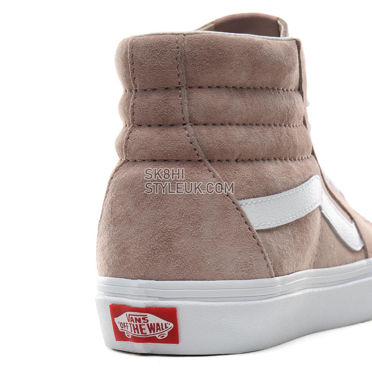 Vans Pig Suede Sk8-Hi Classic Womens - (Pig Suede) Shadow Gray/True White VN0A4BV6V79 Shoes