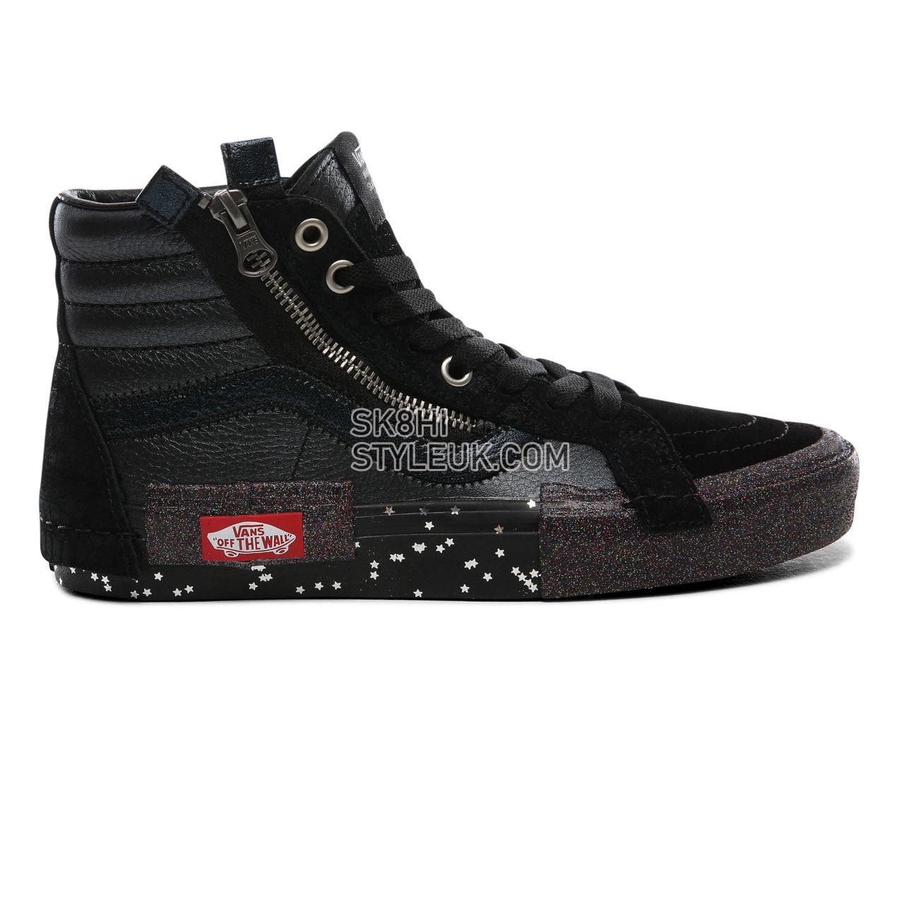 Vans Glitter Mix SK8-Hi Reissue CAP Classic Womens - (Glitter Mix) black/true white VN0A3WM1TUS Shoes