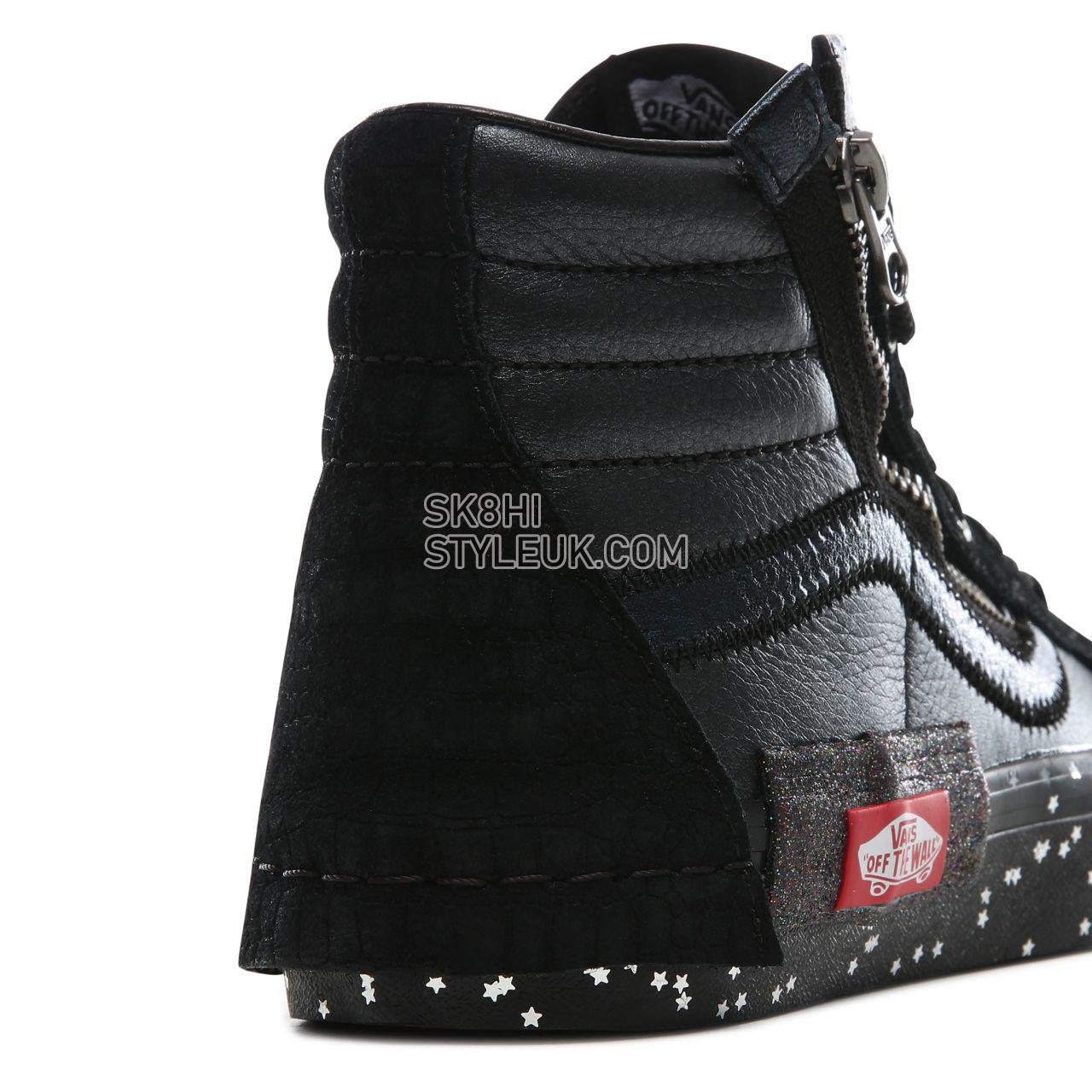 Vans Glitter Mix SK8-Hi Reissue CAP Classic Womens - (Glitter Mix) black/true white VN0A3WM1TUS Shoes