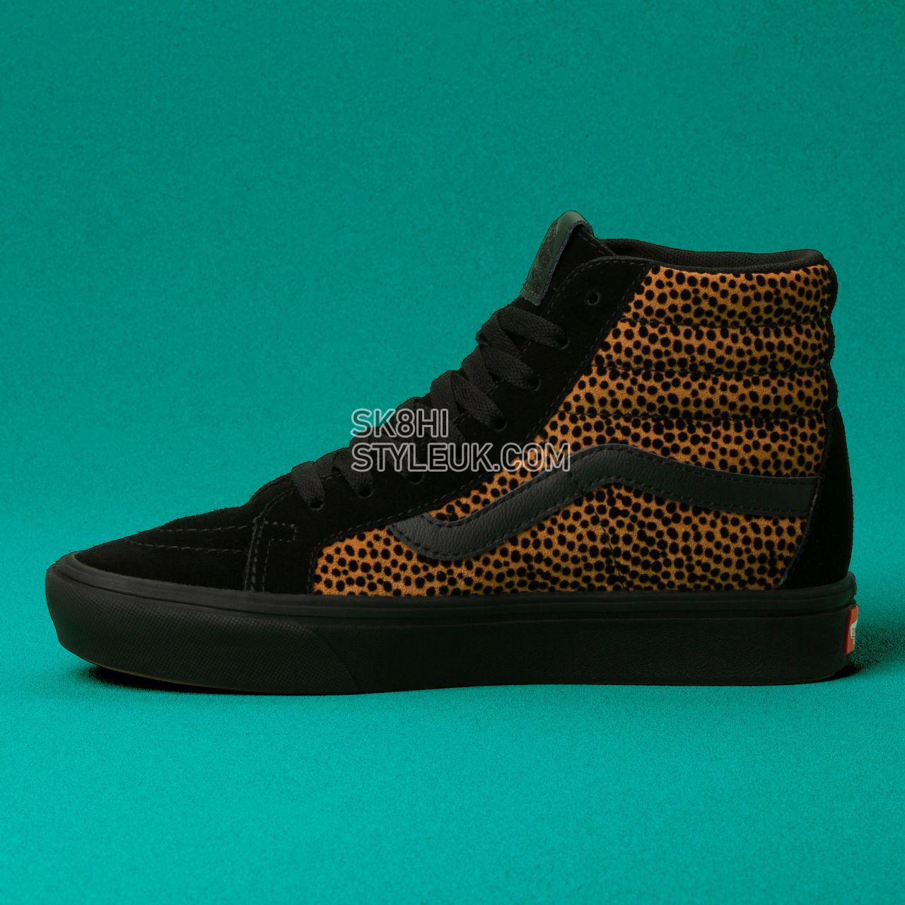 Vans Tiny Cheetah ComfyCush Sk8-Hi Reissue Classic Womens - (Tiny Cheetah) Black VN0A3WMCVWS Shoes