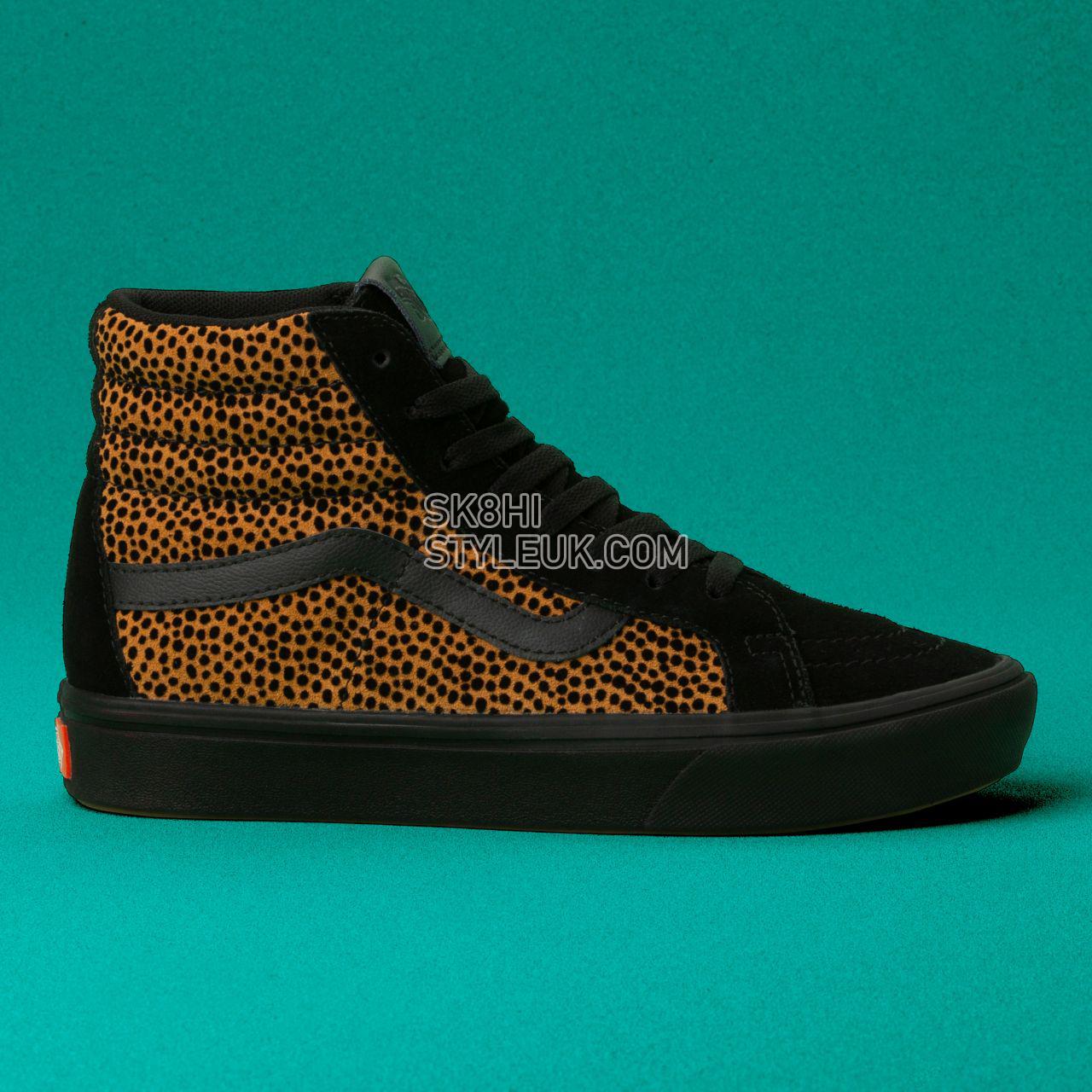 Vans Tiny Cheetah ComfyCush Sk8-Hi Reissue Classic Womens - (Tiny Cheetah) Black VN0A3WMCVWS Shoes