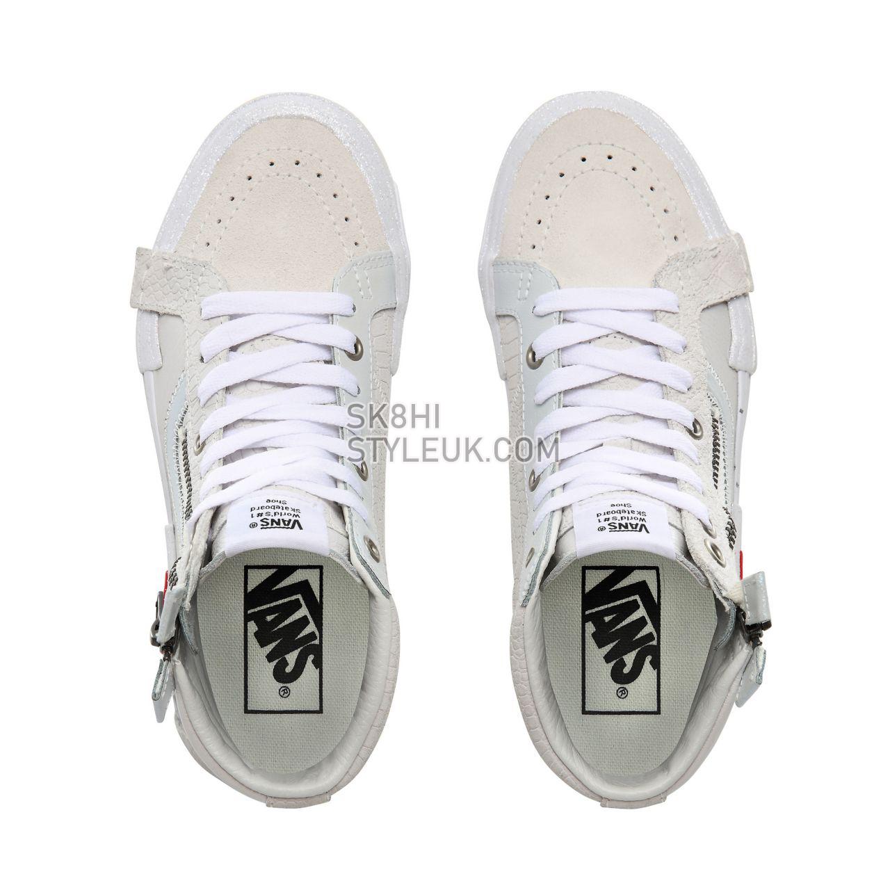 Vans Glitter Mix SK8-Hi Reissue CAP Classic Womens - (Glitter Mix) blanc de blanc/true white VN0A3WM1TUT Shoes