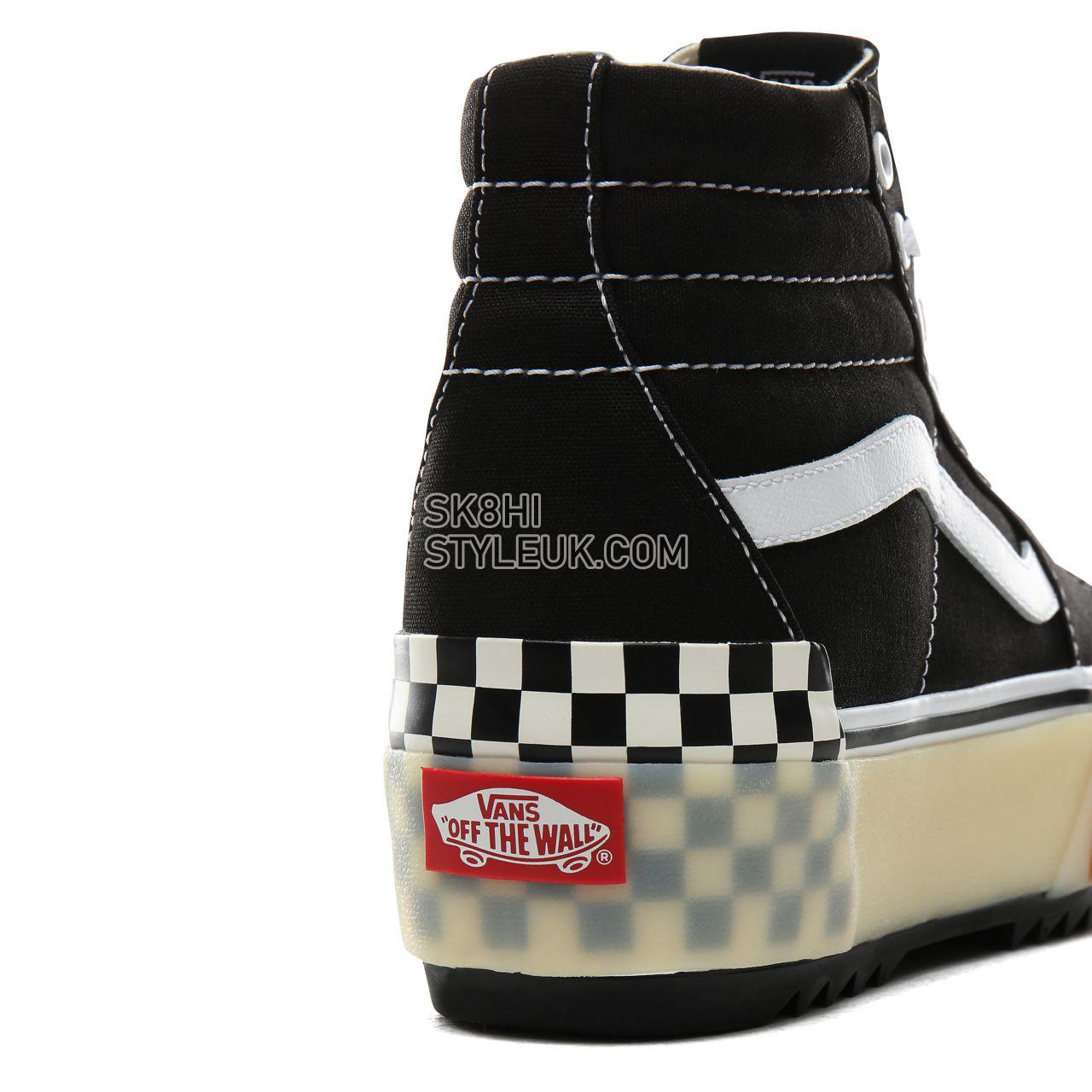 Vans Sk8-Hi Stacked Classic Womens - Black Checkerboard VN0A4BTW95Y Shoes