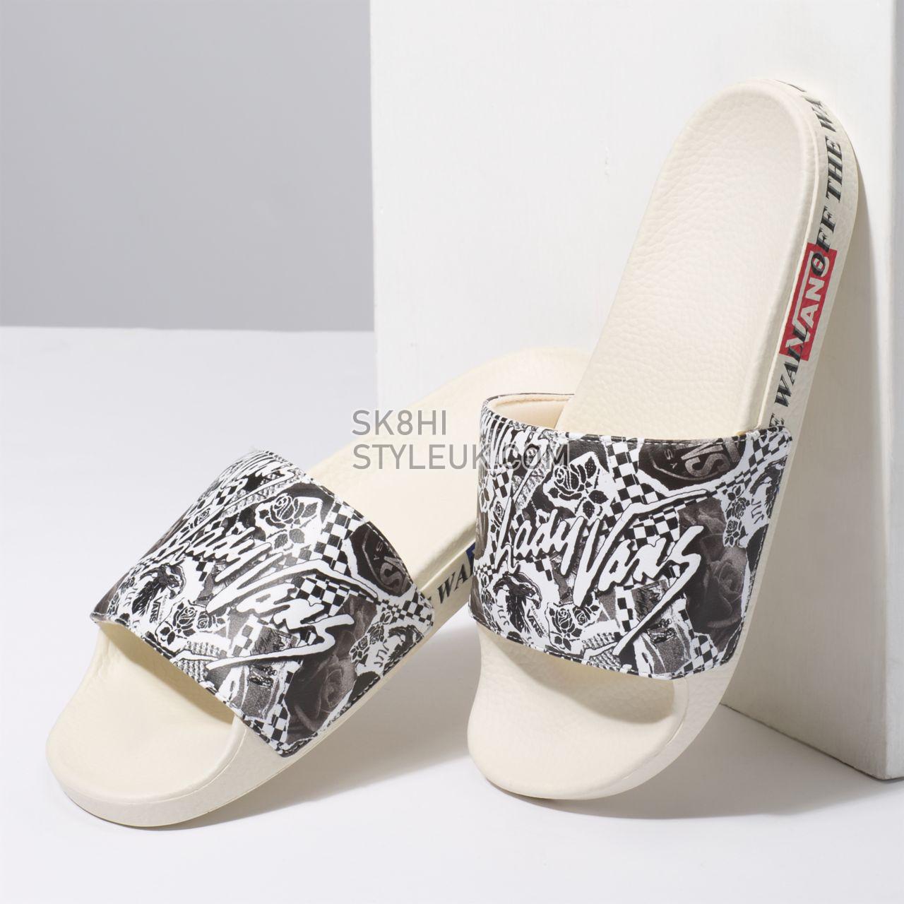 Vans Lady Vans Slide-On Sandals Classic Womens - (Lady Vans) White/True White VN0A45JQVXT Shoes