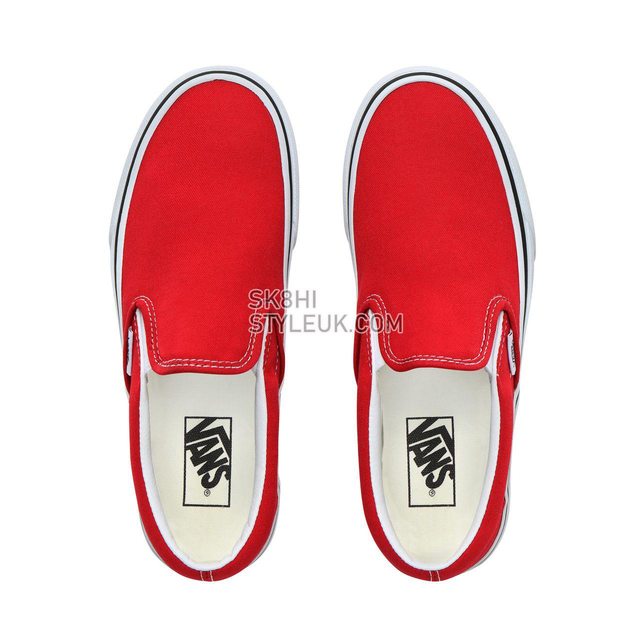 Vans Slip-On Classic Womens - Racing Red/True White VN0A4BV3JV6 Shoes