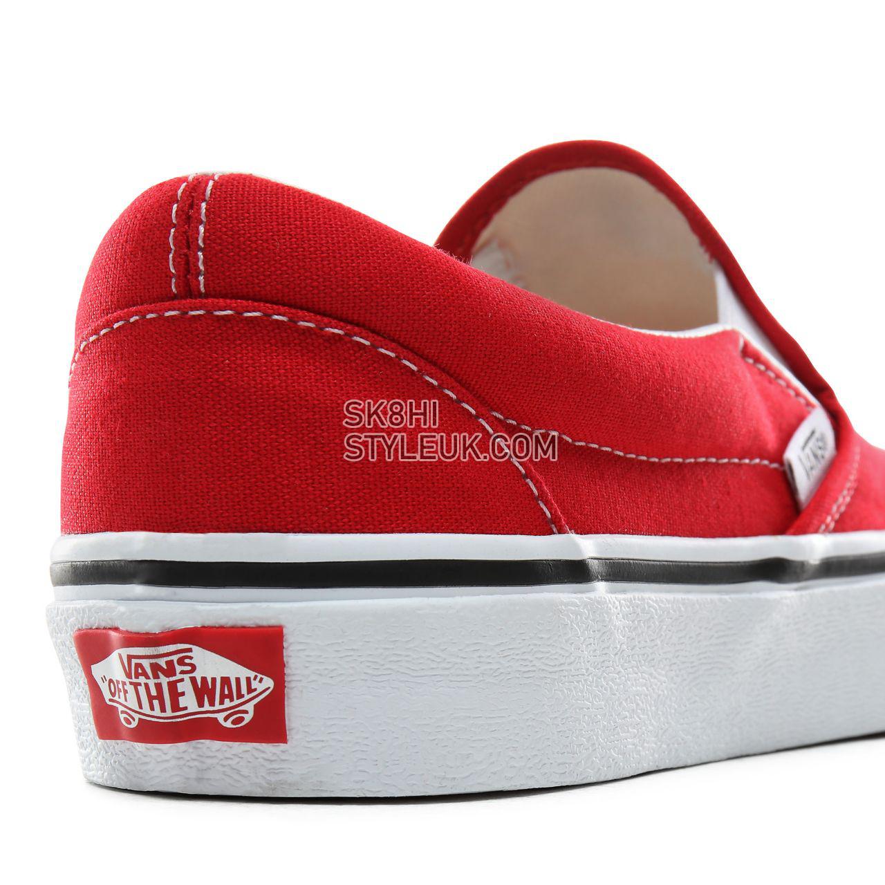 Vans Slip-On Classic Womens - Racing Red/True White VN0A4BV3JV6 Shoes