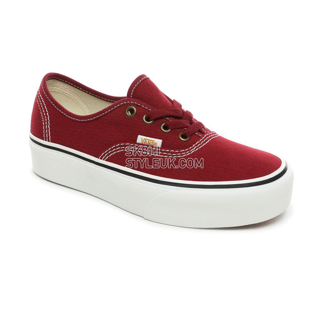 Vans Authentic Platform 2.0 Classic Womens - Biking Red/Blanc de blanc VN0A3AV8WQ9 Shoes