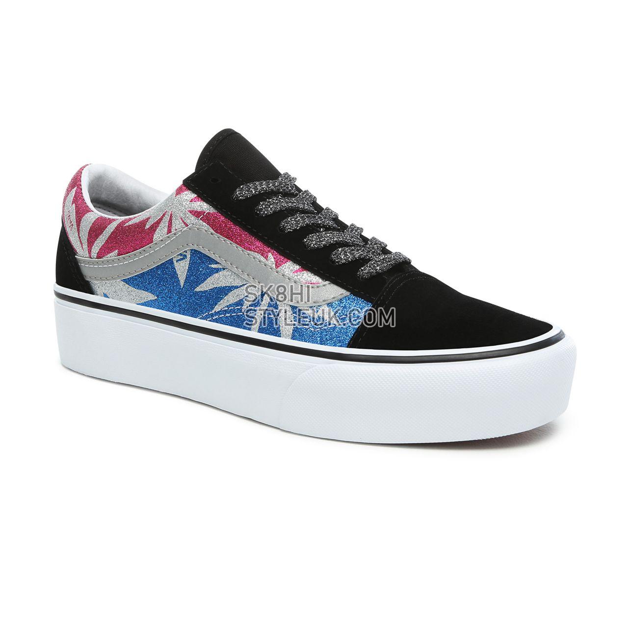 Vans After Dark Old Skool Platform Classic Womens - (After Dark) summer leaf/true white VN0A3B3UTRC Shoes