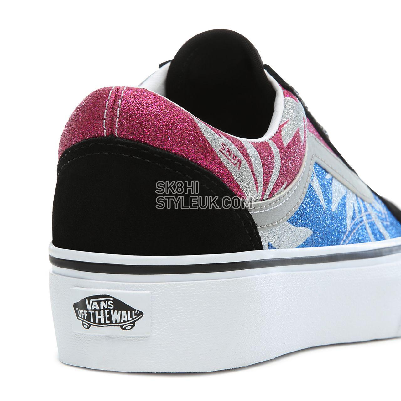 Vans After Dark Old Skool Platform Classic Womens - (After Dark) summer leaf/true white VN0A3B3UTRC Shoes