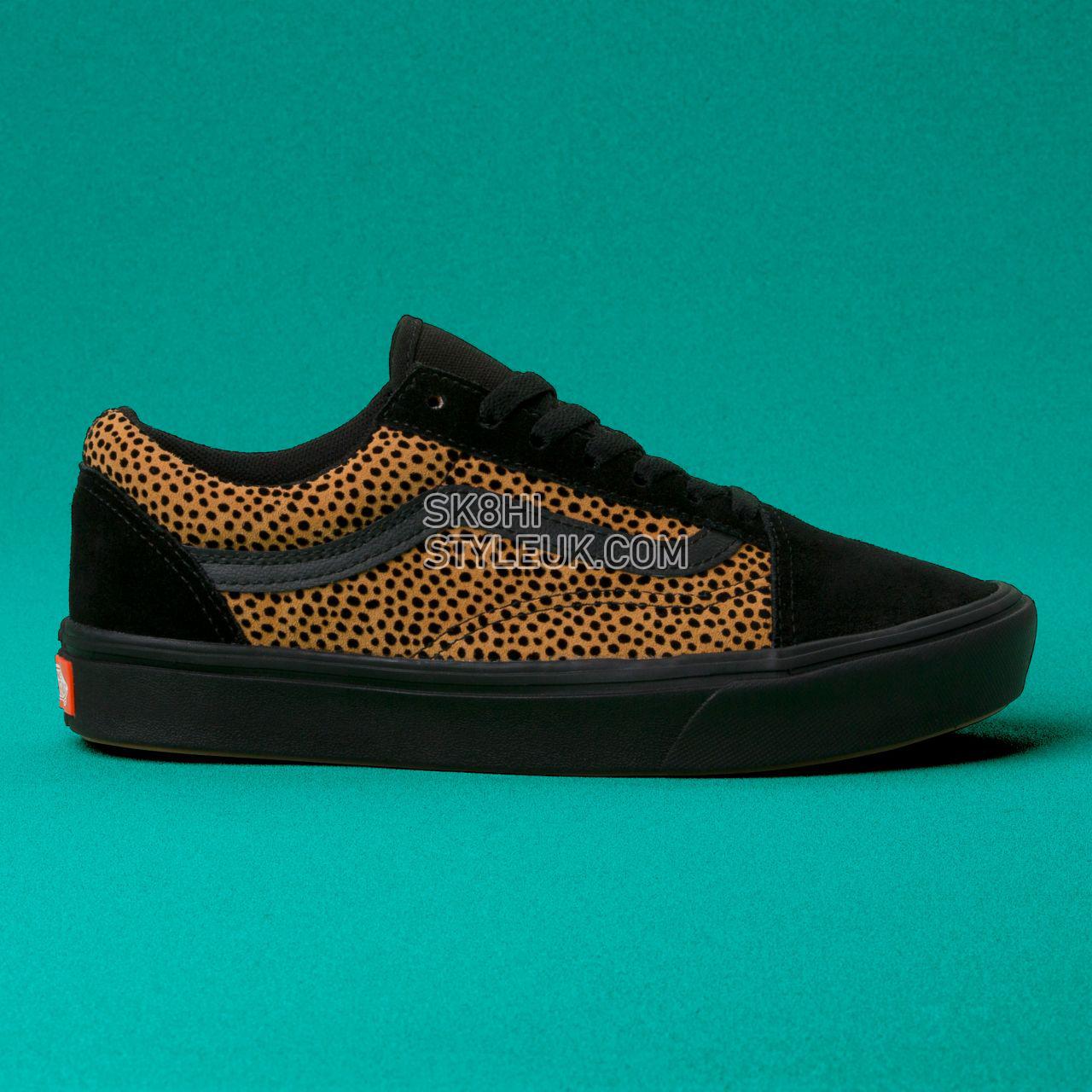 Vans Tiny Cheetah ComfyCush Old Skool Classic Womens - (Tiny Cheetah) Black VN0A3WMAVWS Shoes