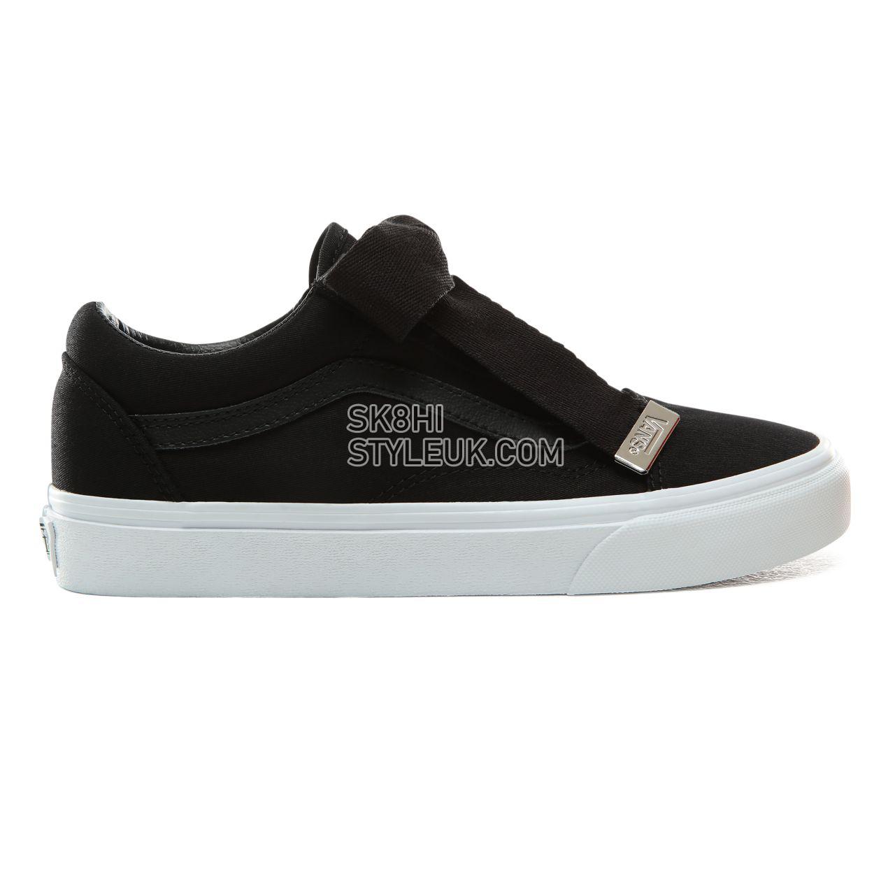 Vans Herringbone Lace Old Skool Classic Womens - (Herringbone Lace) Black/True White VN0A4BTSVZR Shoes